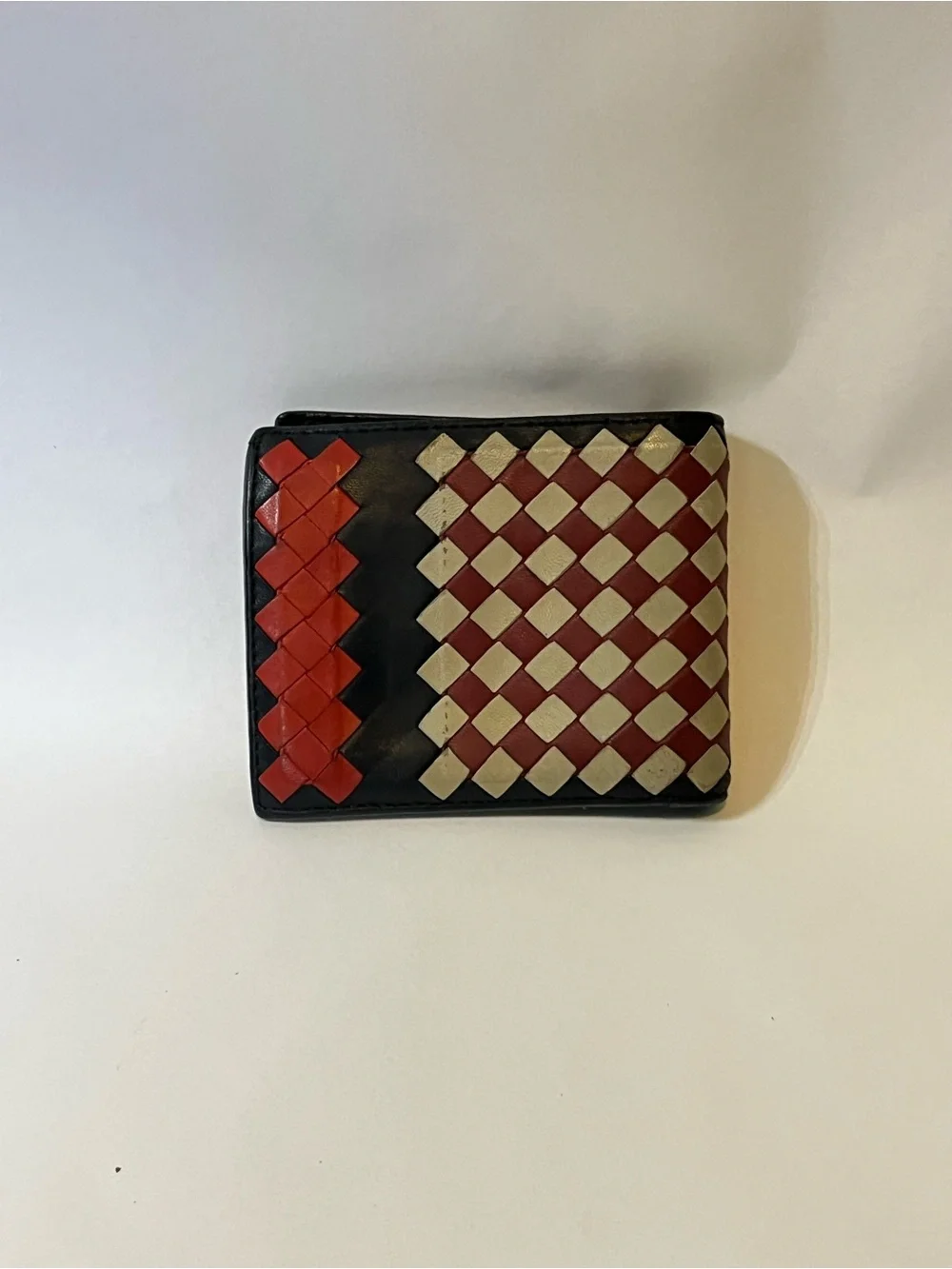 Bottega Veneta Tricolor Intrecciato Bifold Wallet 🇮🇹